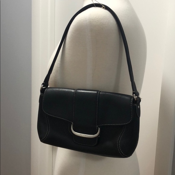 EUC Black Cole Haan small, leather hobo bag - Picture 2 of 8